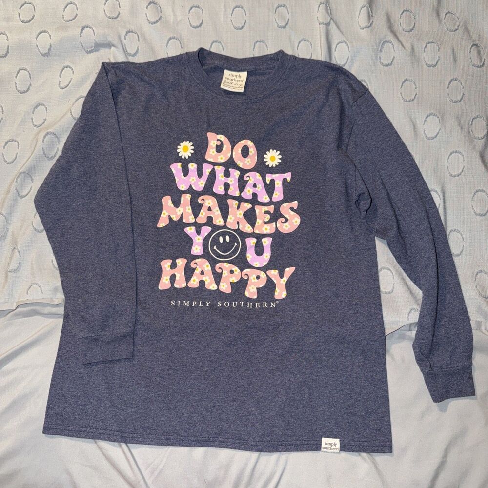 Simply Southern Long Sleeve Graphic Tee Girls Youth Large